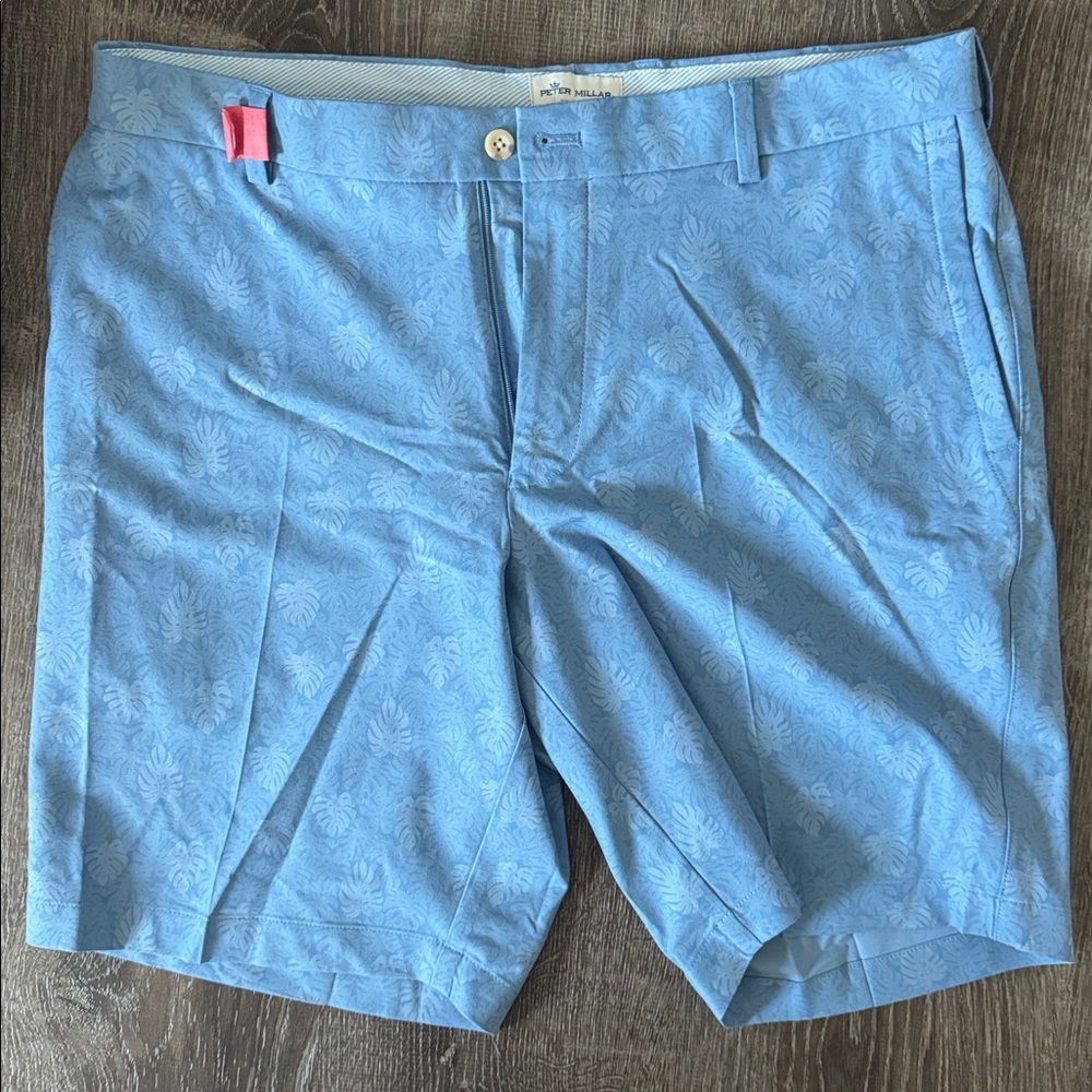 Peter Millar Light Blue Patterned Shorts